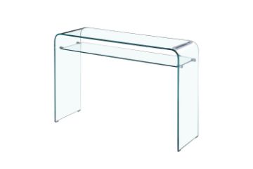 Picture of MURANO 1.2M Bent Glass Hall Table with Shelf 