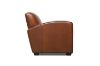 Picture of HEMINGWAY 100% Genuine Silky Aniline Leather Club 1 Seater Sofa/Armchair/Sofa Chair  
