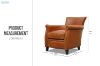 Picture of ALANA 100% Genuine Silky Aniline Leather Club 1 Seater Sofa/Armchair/Sofa Chair 