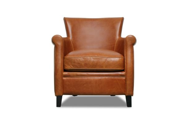 Picture of ALANA 100% Genuine Silky Aniline Leather Club 1 Seater Sofa/Armchair/Sofa Chair 