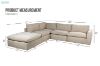 Picture of SKYLAR Feather-Filled Sectional Modular Fabric Sofa (Sandstone)