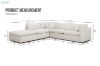 Picture of SKYLAR Feather-Filled Sectional Modular Fabric Sofa (Cream)