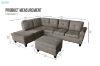 Picture of HALSTON Reversible Chaise Sectional Sofa with Storage Ottoman