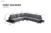 Picture of OLSEN Aragon Fabric Corner Sofa (Grey)