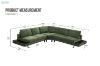 Picture of OLSEN Aragon Fabric Corner Sofa (Green)