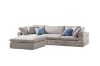 Picture of SUSSEX Memory Foam 4 Seater Extra Large Sofa with Ottoman (Light Grey)