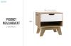 Picture of TIWA 1-Drawer Bedside Table