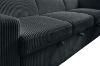 Picture of MILLBURY Corduroy Fabric Corner Sofa Bed with Storage and Ottoman - Chaise Facing Left