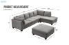 Picture of LIBERTY PREMIUM Sectional Sofa with Ottoman (Light Grey) 