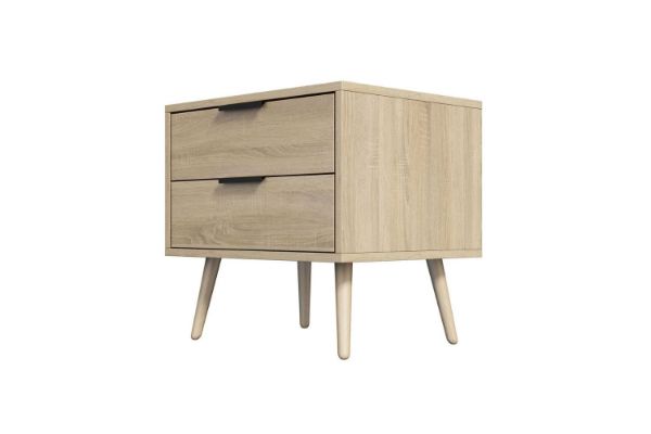 Picture of EBERN 2-Drawers Bedside Table