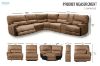 Picture of NAKEETA Air Leather Power Recliner Modular Sofa with Console and Storage