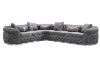 Picture of PIEDMONT Chesterfield Velvet Sectional Sofa (Grey)