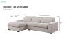 Picture of SIREN Sectional Chenille Fabric Sofa