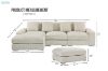 Picture of WINSTON Corduroy Modular Sectional Sofa with Ottoman (Beige)