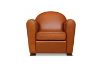 Picture of BOURBON 100% Genuine Silky Aniline Leather Club/Cigar 1 Seater Sofa/Armchair/Sofa Chair  