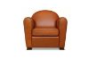 Picture of BOURBON 100% Genuine Silky Aniline Leather Club/Cigar Chair