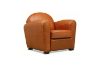 Picture of BOURBON 100% Genuine Silky Aniline Leather Club/Cigar 1 Seater Sofa/Armchair/Sofa Chair  