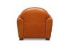 Picture of BOURBON 100% Genuine Silky Aniline Leather Club/Cigar 1 Seater Sofa/Armchair/Sofa Chair  