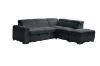 Picture of MILLBURY Corduroy Fabric Corner Sofa Bed with Storage and Ottoman