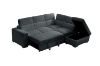 Picture of MILLBURY Corduroy Fabric Corner Sofa Bed with Storage and Ottoman