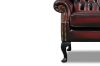 Picture of WILLIFORD 100% Genuine Leather Chesterfield High Back Wing 1 Seater Sofa/Armchair/Sofa Chair (Maroon)