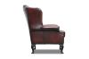 Picture of WILLIFORD 100% Genuine Leather Chesterfield High Back Wing 1 Seater Sofa/Armchair/Sofa Chair (Maroon)
