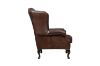 Picture of WILLIFORD 100% Genuine Leather Chesterfield High Back Wing Chair (Tobacco)