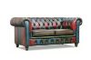 Picture of WILLIFORD 3/2 Seater 100% Genuine Leather Chesterfield Patchwork Sofa Range (Multicolor)