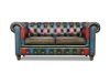 Picture of WILLIFORD 3/2 Seater 100% Genuine Leather Chesterfield Patchwork Sofa Range (Multicolor)