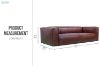 Picture of HANCOCK Snug Grain Leather High Arm 3-Seater Sofa