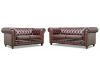 Picture of WILLIFORD 3/2 Seater 100% Genuine Leather Chesterfield Sofa Range (Maroon)