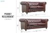 Picture of WILLIFORD 3/2 Seater Chesterfield Top Grain Leather Sofa Range (Maroon)