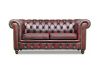 Picture of WILLIFORD 3/2 Seater 100% Genuine Leather Chesterfield Sofa Range (Maroon)