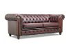 Picture of WILLIFORD 3/2 Seater 100% Genuine Leather Chesterfield Sofa Range (Maroon)