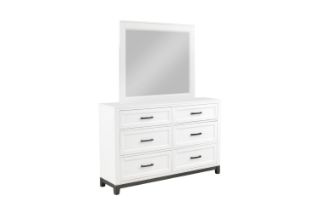 Picture of CLOUDLAND 6-Drawer Dresser with Mirror - Dresser with Mirror