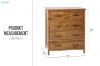 Picture of BAYARD 5-Drawer Solid Pine Wood Tallboy