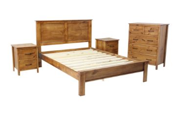 Picture of BAYARD 4PC Solid Pine Wood Bedroom Combo Set