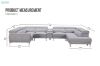 Picture of HAMILTON Sectional Modular Sofa (Light Grey)