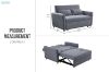 Picture of PRIMO Pull-Out 2 Seater Sofa Bed (Dark Grey)