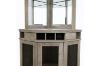 Picture of HAAKEN Corner Oak Bar Buffet & Hutch (Grey)