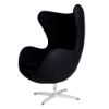 Picture of EGG Chair Replica *Fiber Glass & Wool -  Egg Chair in Black color