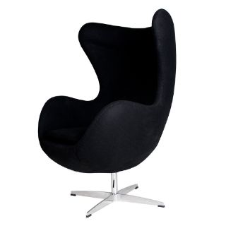 Picture of EGG Chair Replica *Fiber Glass & Wool -  Egg Chair in Black color