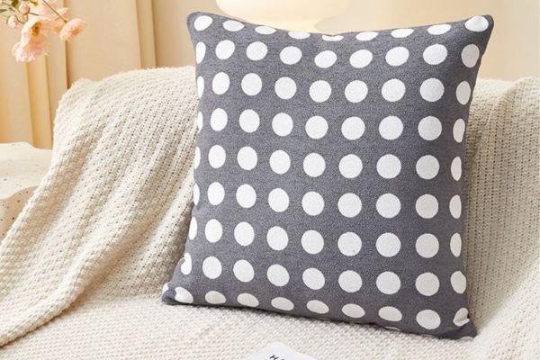 Picture of BUBBLE Flower Loop Yarn Cushion with Inner (45CM x 45CM) - Grey