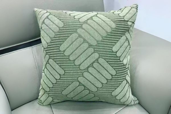 Picture of CBANNER SAPHIR Chiffon Fabric Cushion with Inner in Multiple Colours (45cm x 45cm) - Green