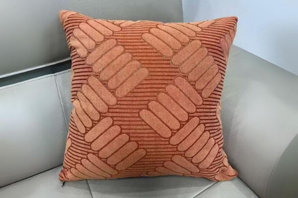 Picture of CBANNER SAPHIR Chiffon Fabric Cushion with Inner in Multiple Colours (45cm x 45cm) - Orange