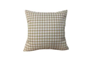 Picture of HOUNDSTOOTH Linen Cushion with Inner in Multiple Colours (45cm x 45cm) - Beige