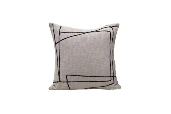 Picture of ABSTRACT STYLE Linen Cushion with Inner in Multiple Colours (45x45cm) - Beige