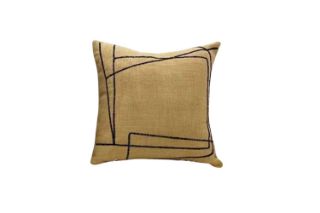 Picture of ABSTRACT STYLE Linen Cushion with Inner in Multiple Colours (45cm x 45cm) - Yellow