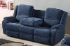Picture of ALTO Reclining 3 Seater Sofa with  Drop Down Cup Holders (Denim Blue) 