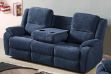 Picture of ALTO Reclining 3 Seater Sofa with  Drop Down Cup Holders (Denim Blue) 